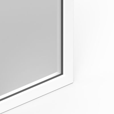 Fenêtre alu 1 vantail oscillo-battant GoodHome blanc - l.40 x h.65 cm, tirant droit