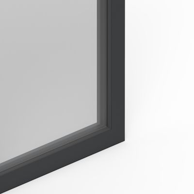 Fenêtre alu 1 vantail oscillo-battant GoodHome gris - l.60 x h.75 cm, tirant droit
