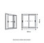 Fenêtre alu 2 vantaux coulissant GoodHome blanc - l.100 x h.100 cm