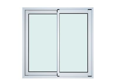 Fenêtre alu 2 vantaux coulissant GoodHome blanc - l.100 x h.120 cm
