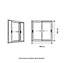Fenêtre alu 2 vantaux coulissant GoodHome blanc - l.120 x h.120 cm