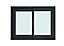 Fenêtre alu 2 vantaux coulissant GoodHome gris - l.120 x h.75 cm