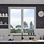 Fenêtre alu 2 vantaux oscillo-battant GoodHome blanc - l.100 x h.75 cm