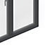 Fenêtre alu 2 vantaux oscillo-battant GoodHome gris - l.100 x h.105 cm