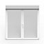 Fenêtre alu 2 vantaux oscillo-battant + volet roulant électrique GoodHome blanc - l.100 x h.75 cm