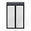Fenêtre alu 2 vantaux oscillo-battant + volet roulant électrique GoodHome gris - l.100 x h.115 cm