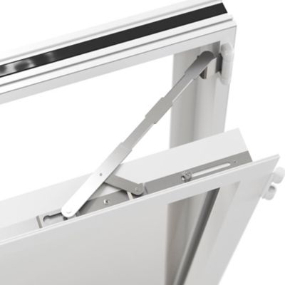 Fenêtre aluminium 2 vantaux oscillo-battant + volet roulant électrique GoodHome blanc - l.100 x h.115 cm