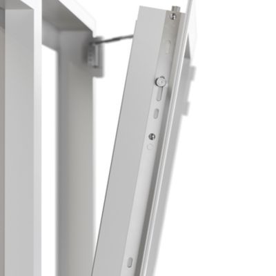 Fenêtre aluminium 2 vantaux oscillo-battant + volet roulant électrique GoodHome blanc - l.120 x h.135 cm