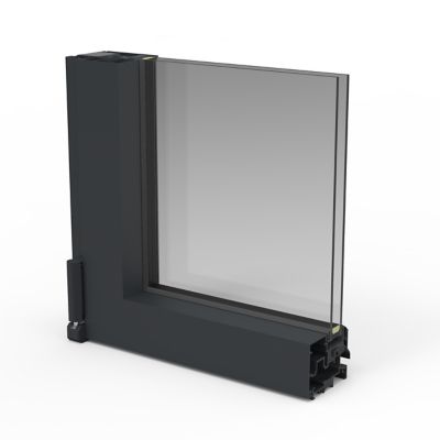 Fenêtre aluminium 2 vantaux oscillo-battant + volet roulant électrique GoodHome gris - l.100 x h.115 cm
