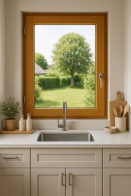Fenetre Bois 1 Vantail H105 X L60 Cm Côte Tableau Tirant Gauche, Poignee (ref 010220f9) Gd Menuiseries