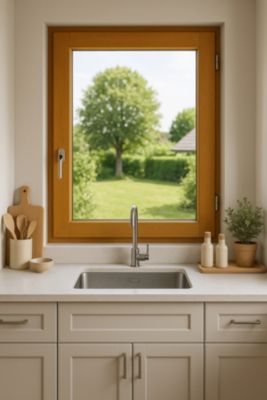 Fenetre Bois 1 Vantail H95 X L60 Cm Côte Tableau Tirant Droite Gd Menuiseries