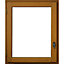 Fenêtre bois 1 vantail - l.50 x h.60 cm, tirant droit