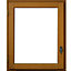 Fenêtre bois 1 vantail - l.60 x h.75 cm, tirant droit
