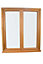 Fenêtre bois 2 vantaux GoodHome - l.100 x h.105 cm, tirant droit