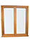 Fenêtre bois 2 vantaux GoodHome - l.100 x h.135 cm, tirant droit