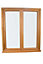 Fenêtre bois 2 vantaux GoodHome - l.100 x h.75 cm, tirant droit