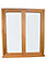 Fenêtre bois 2 vantaux GoodHome - l.120 x h.125 cm, tirant droit