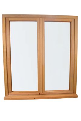 Fenêtre bois 2 vantaux GoodHome - l.120 x h.135 cm, tirant droit