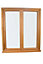 Fenêtre bois 2 vantaux GoodHome - l.120 x h.75 cm, tirant droit