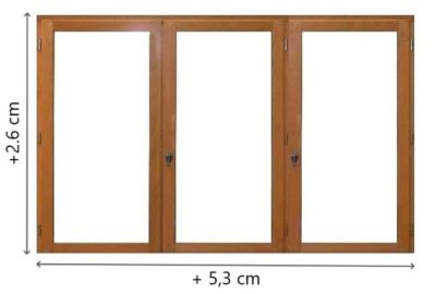 Fenetre Bois 3 Vantaux H125 X L180 Cm Côte Tableau Gd Menuiseries