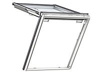 Fenêtre d'accès au toit rotation/projection VELUX - Whitefinish (bois peint en blanc) - double vitrage L. 114 x H. 140 cm (GTL 2060 SK08)