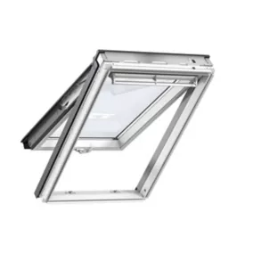 Fenêtre de toit à projection VELUX Tout Confort Whitefinish - bois peint en blanc L. 134 x H. 98 cm (GPL 2057 UK04)