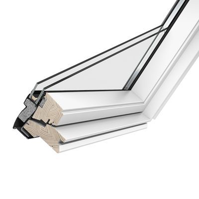 Fenêtre de toit à rotation VELUX Standard Whitefinish - bois peint en blanc L. 114 x H. 140 cm (GGL 2054 SK08)