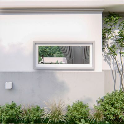 Fenêtre fixe aluminium blanc H.62 x L.153 cm GoodHome