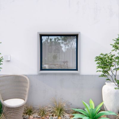 Fenêtre fixe aluminium gris anthracite H.127 x L.123 cm GoodHome