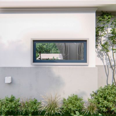 Fenêtre fixe aluminium gris anthracite H.47 x L.103 cm GoodHome