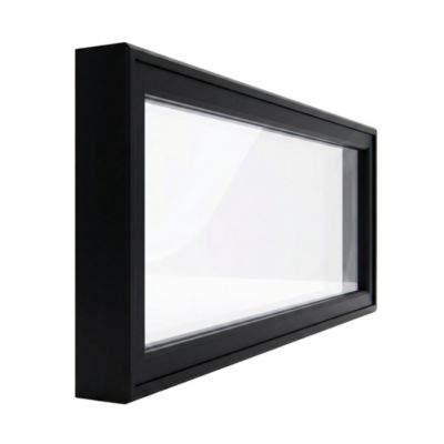 Fenêtre fixe double vitrage GoodHome en aluminium gris l.153 x H.62 cm
