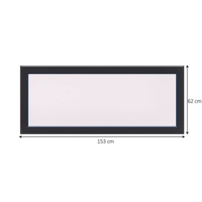 Fenêtre fixe double vitrage GoodHome en aluminium gris l.153 x H.62 cm