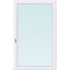 Fenêtre PVC 1 vantail blanc - l.40 x h.65 cm, tirant droit