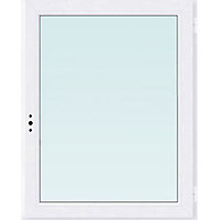 Fenêtre PVC 1 vantail blanc - l.60 x h.75 cm, tirant droit