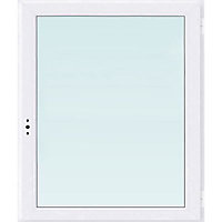 Fenêtre PVC 1 vantail blanc - l.80 x h.95 cm, tirant droit