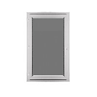 Fenêtre PVC 1 vantail GROSFILLEX Exaconfort anthracite - l.40 x h.60 cm, tirant droit