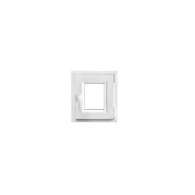 Fenêtre PVC 1 vantail oscillo-battant GoodHome blanc - l.40 x h.45 cm, tirant droit