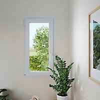 Fenêtre PVC 1 vantail oscillo-battant GoodHome blanc - l.50 x h.60 cm, tirant droit