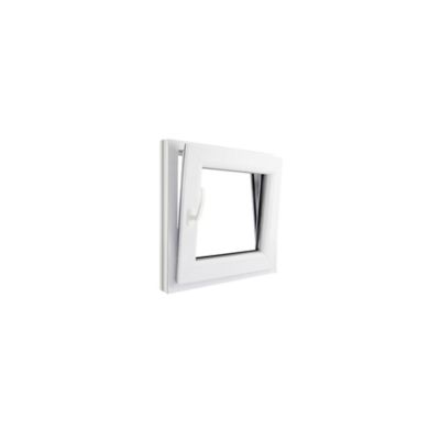 Fenêtre PVC 1 vantail oscillo-battant GoodHome blanc - l.50 x h.60 cm, tirant droit