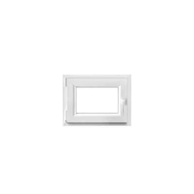 Fenêtre PVC 1 vantail oscillo-battant GoodHome blanc - l.60 x h.45 cm, tirant gauche