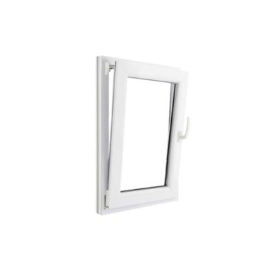 Fenêtre PVC 1 vantail oscillo-battant GoodHome blanc - l.60 x h.95 cm, tirant gauche