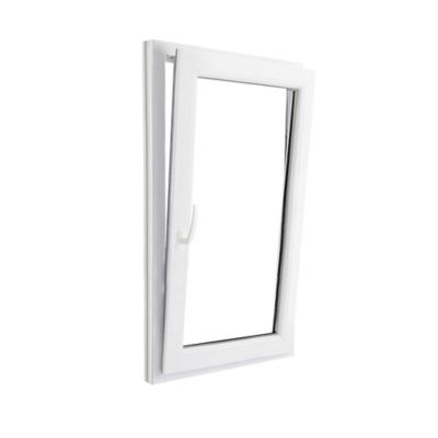 Fenêtre PVC 1 vantail oscillo-battant GoodHome blanc - l.80 x h.135 cm, tirant droit
