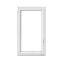 Fenêtre PVC 1 vantail oscillo-battant GoodHome blanc - l.80 x h.135 cm, tirant gauche