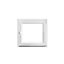 Fenêtre PVC 1 vantail oscillo-battant GoodHome blanc - l.80 x h.75 cm, tirant droit