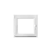 Fenêtre PVC 1 vantail oscillo-battant GoodHome blanc - l.80 x h.75 cm, tirant gauche