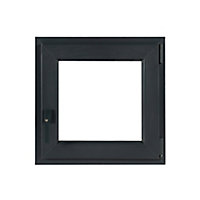 Fenêtre PVC 1 vantail oscillo-battant GoodHome gris - l.40 x h.45 cm, tirant droit