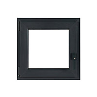Fenêtre PVC 1 vantail oscillo-battant GoodHome gris - l.40 x h.45 cm, tirant gauche