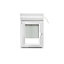 Fenêtre PVC 1 vantail oscillo-battant + volet roulant électrique GoodHome blanc - l.60 x h.75 cm, tirant gauche