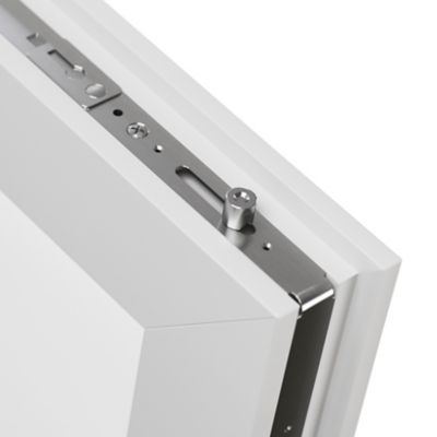Fenêtre PVC 1 vantail oscillo-battant + volet roulant électrique GoodHome blanc - l.80 x h.75 cm, tirant droit