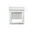 Fenêtre PVC 1 vantail oscillo-battant + volet roulant électrique GoodHome blanc - l.80 x h.75 cm, tirant gauche